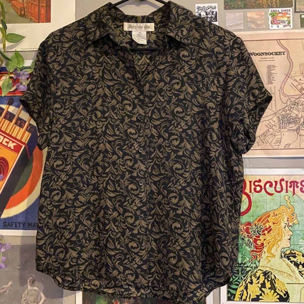 Vintage Printed Silk Shirt